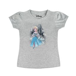 Disney by Wear Your Mind Girls Grey Elsa Printed Cotton Pure Cotton T-shirt-image-14
