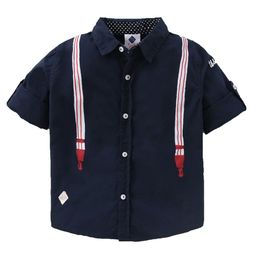 TONYBOY Boys Navy Blue Premium Casual Shirt-image-67