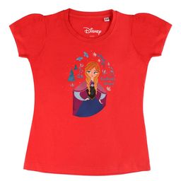 Disney by Wear Your Mind Girls Red Disney Princess Printed Cotton Pure Cotton T-shirt-image-0