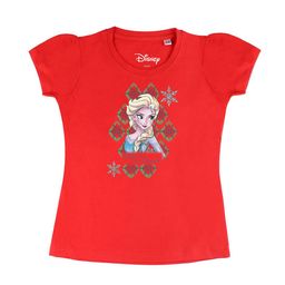 Disney by Wear Your Mind Girls Red Elsa Printed Cotton Pure Cotton T-shirt-image-16