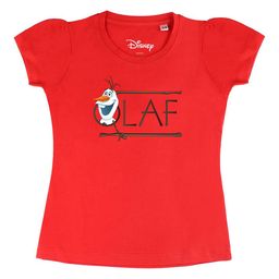 Disney by Wear Your Mind Girls Red Typography Printed Applique T-shirt-image-73
