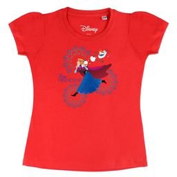 Disney by Wear Your Mind Girls Red Printed Puff Sleeves Pure Cotton T-shirt-image-88