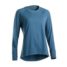 Organic Cotton Long-Sleeved Yoga T-Shirt - Blue-image-32