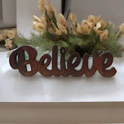 BS AMOR Brown Wood Believe Brown Table Decor-image-36