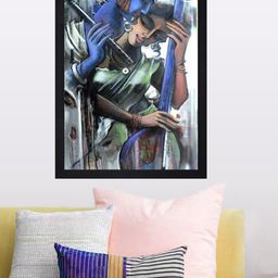 Gallery99 White & Blue Radha Krishna Printed Framed Wall Art-17
