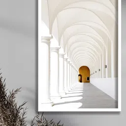 SAF White 300GSM Framed Modern Art Wall Painting-image-59