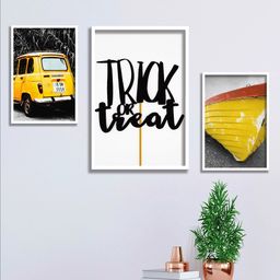 SAF White & Yellow 3 Pieces Framed Wall Art-image-70