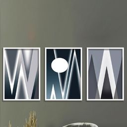 SAF White & Grey 3 Pieces Modern Painting Wall Arts-image-57