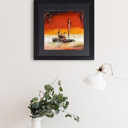 Gallery99 Orange & Black Textured Modern Wall Art-image-15