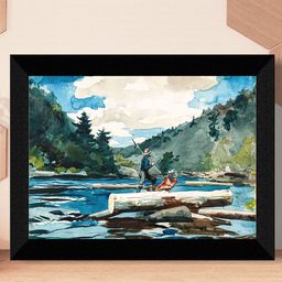 SAF Blue & White Nature Painting Framed UV Coating Wall Art-image-20