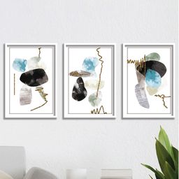 SAF White 3-Pieces Modern Art Printed Framed Wall Art-image-67