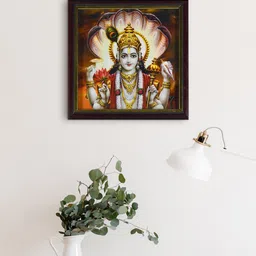 Gallery99 Red & Grey God Vishnu Printed Wall Art-image-5