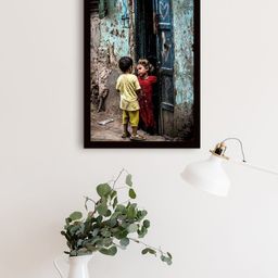 Gallery99 Blue & Grey Childhood Memories Painting Framed Wall Art-image-77