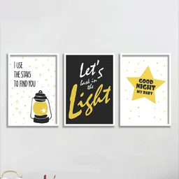 SAF White & Black 3 Pieces Black & White Painting Wall Art-image-14