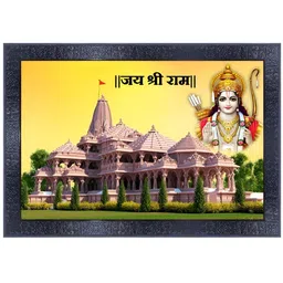 PnF Charcoal & Yellow Wooden Religious Painting Wall Art-image-80