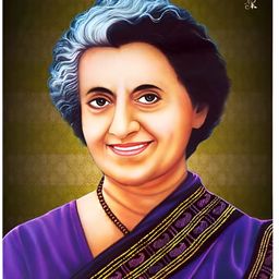 PnF Beige & Purple Indira Gandhi Wall Stickers-image-101