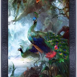 PnF Black & Red Birds and Animals Wooden Paintings Wall Art-image-46