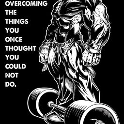 British Terminal Black & White Gym Motivation Wall Painting-47
