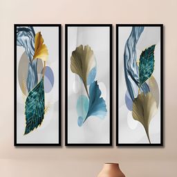 WENS Black & Blue 3 Pieces Other Painting Wall Art-image-71