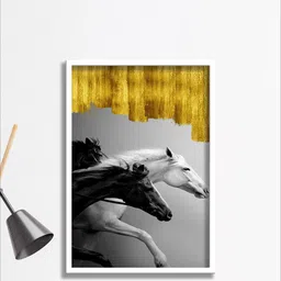 SAF Black & Grey Modern Painting Framed Wall Art-image-38