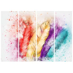 Inephos Red & Yellow 1 Piece Canvas Other Wall Paintings-image-89