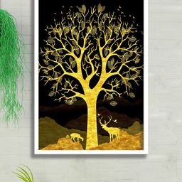 SAF Black & Gold Modern Art Printed Framed Wall Art-image-32