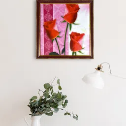 Gallery99 Red Beautiful Red Rose Painting Wall Art-picture-16