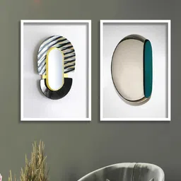 SAF White 2 Pieces Painting Wall Art-5