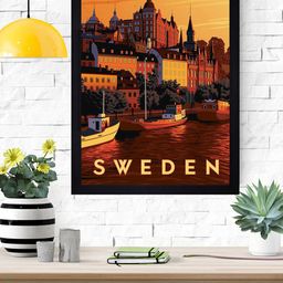 Gallery99 Orange Sweden Printed Framed Wall Art-image-18