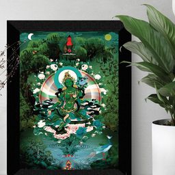 SAF Black & Green Religious Framed Wall Art-image-1