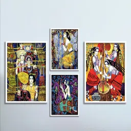 SAF White & Grey 4 Pieces Framed Traditional Wall Art-20