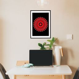 Sasimo Mandala Black & Red Mandala Love Painting Wall Art-image-25
