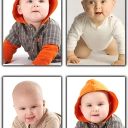 PnF White & Grey 4 Piece Photographs Wall Art-26