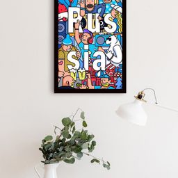 Gallery99 Blue & Black Framed Painting Wall Art-image-61