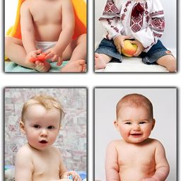 PnF White & Grey 4 Pieces Photographs Wall Art-22