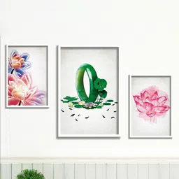 SAF White & Grey 3 Pieces Framed Modern Wall Art-image-80