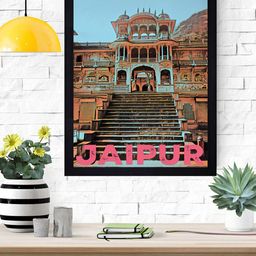Gallery99 Brown & Blue Galta-Ji Jaipur Framed Wall Art-image-31