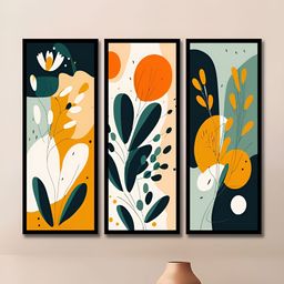 WENS Black & White 3 Pieces Other Painting Wall Art-image-58