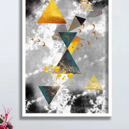 SAF Grey & Black Abstract Painting Wall Art-image-40