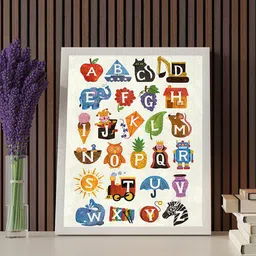 Art Street Kids White & Blue Alphabets Wall Art-image-76