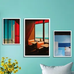 SAF Grey & Black 3 Pieces Framed Wall Art-image-71
