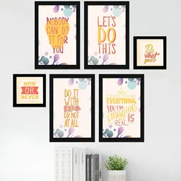 Art Street White & Brown 6 Pieces Wooden Motivational Quotes Wall Arts-image-71