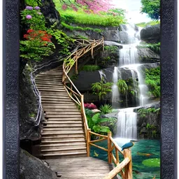 PnF Black & Cream-Coloured Floral and Botanical Wooden Paintings Wall Art-43