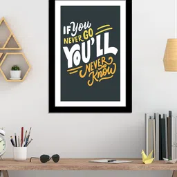 WENS Black Inspirational Quotes Laminated Wall Art-image-79