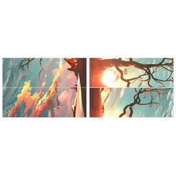 Inephos Multicoloured Canvas Wall Paintings-image-58