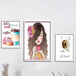 SAF White & Brown 3 Pieces Framed Wall Art-image-34