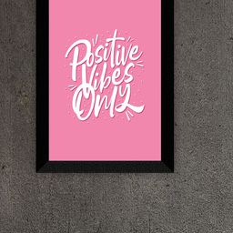 SAF Black & Pink Motivational Quotes Printed Framed Wall Art-image-13