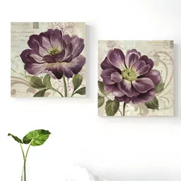 Art Street Cream & Green 2 Pieces Canvas Floral and Botanical Wall Arts-image-98