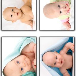 PnF White & Beige 4 Pieces Cute Baby Wall Sticker-image-50