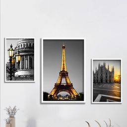SAF Grey & White 3 Pieces Painting Wall Art-image-79